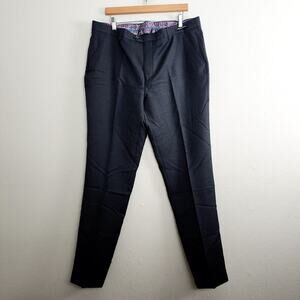 NEW Ted Baker Carwayt Debonair Spotted Trouser Charcoal Black Men's Dress Pants